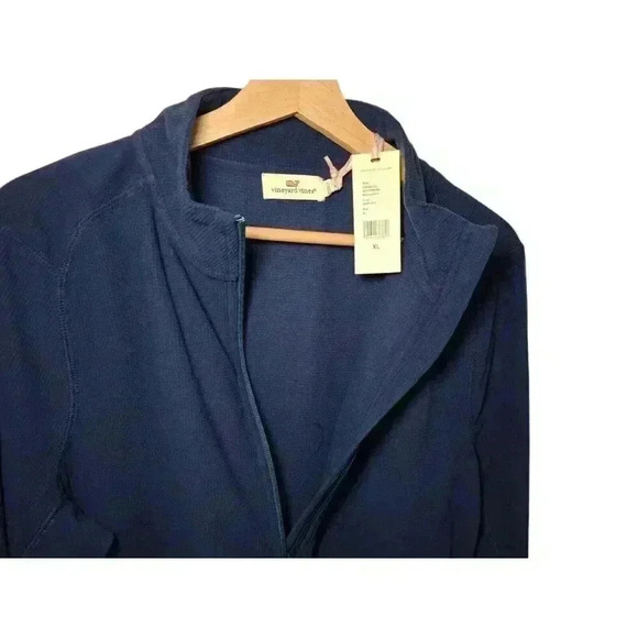 New Vineyard Vines Qtr Zip Jacket Womens XL Deep Bay 6O6000-976 - Picture 2 of 8